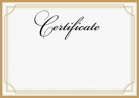 Horizontal template of Diploma or Certificate with copy space. Blank design vector