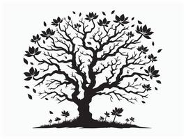 Autumn Tree Silhouette vector