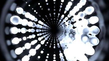 White Abstract Extraterrestrial Organic Spheres Tunnel Background Vj Loop I 4K video