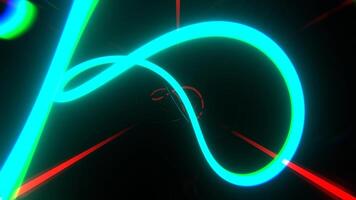 Turquoise and Red Spectacular Abstract Strobe Curved Lines Background Vj Loop I 4K video