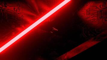 Red and White Futuristic Infinite Strobe Neon Tunnel Background Vj Loop I 4K video