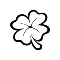 Line Shamrock icon on white background vector