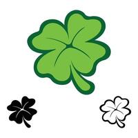 Set of shamrock icon on white background vector