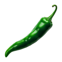 Fresh green chili on transparent background png