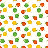 Seamless background pattern with colored peppers vector