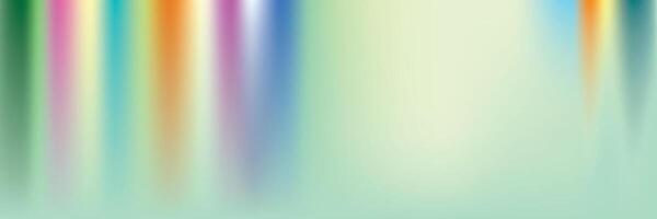 Abstract colorful blurred gradient background with green, yellow orange blue pink and purple color, curtain pattern. vector