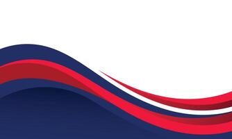 Abstract wavy red and blue lines modern background vector