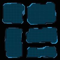 Collection of different futuristic gaming frames vector