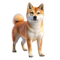 cute 3d dog is isolated on transparent background png