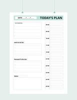 Minimalist Printable planner template design, Daily planner for every day, Schedule, tasks, notes for the every day and simple printable to do list, Set for daily routine. vector