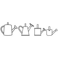 Watering can icon. Outline illustration of watering can icon for web vector
