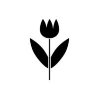 Tulip icon. Flat illustration isolated on white background. vector