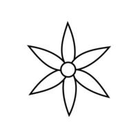 Cute flower nature line style icon illustration design, designed for web. vector