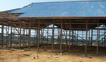 Progress of our wooden house construction photo