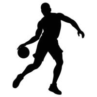 Creative Basketball Player Silhouette for Unique Projects vector