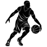 High-Resolution Basketball Player Silhouette for Creativity vector