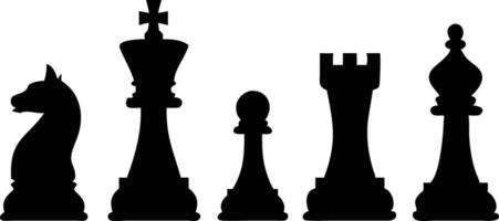 Minimalist Set of Chess Icon for Modern UI and Apps vector