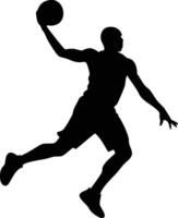 Modern Basketball Player Silhouette for Digital Art vector