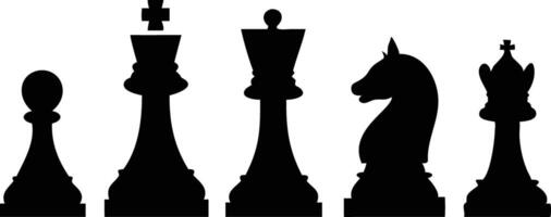 Stylish Set of Chess Icon for Game and Strategy Designs vector