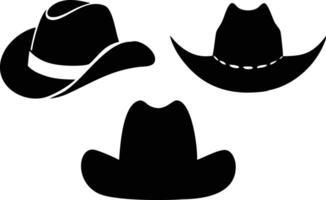 Authentic Set of Cowboy Hats for Rustic and Vintage Looks vector