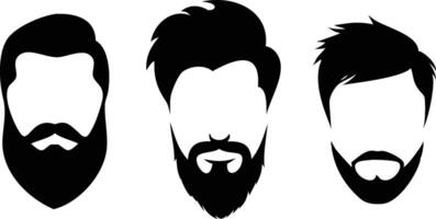 Well-Groomed Handsome Man Face with Beard for Modern Style vector