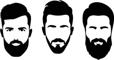 Confident Handsome Man Face with Beard for a Masculine Charm vector