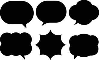 Bold Black Speech Bubble Collection Set for Eye-Catching Messages vector