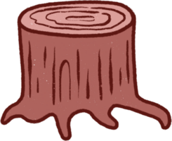 tree trunk autumn element doodle png