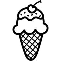 Ice cream cone with cherry png