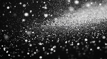 Abstract Sparkling Snowfall with Glittering Light Effects photo