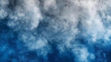 Abstract Blue and White Cloud Texture with Atmospheric Patterns photo