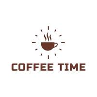 Coffee time logo design vector