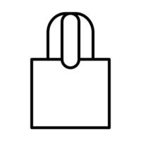 Rectangular Totebag with Clean Lines vector
