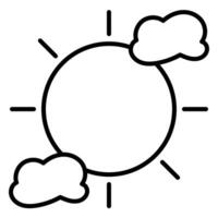 Weather forecast sunny partly cloudy vector