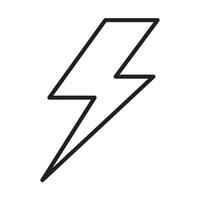 Common single thunder bolt vector