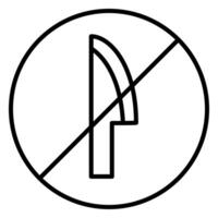 Sign prohibiting carrying sharp and dangerous objects vector
