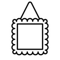 Anti-mainstream photo frame in the shape of cute clouds vector