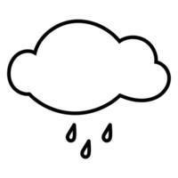 Simple drizzle weather forecast vector