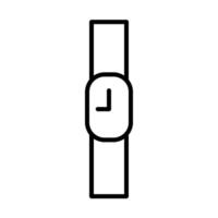 Minimalist small square watch with curved radius vector