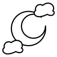 Moon and a little cloudy vector