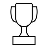 Award trophy in the form of a glass with a square handle vector