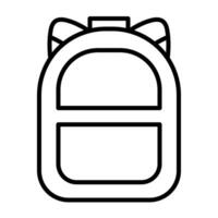 Rectangular Backpack for School or Work vector