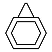 Hexagon shaped photo frame of the future vector