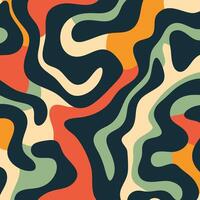 Hand drawn retro abstract design background vector