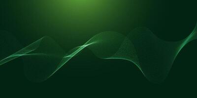 Modern techno banner with flowing dots design vector