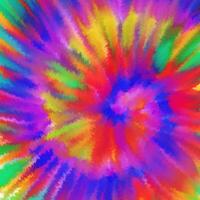 Brightly coloured psychedelic tie dye swirl pattern design vector