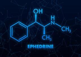 Ephedrine Molecular Structure with Plexus Background vector