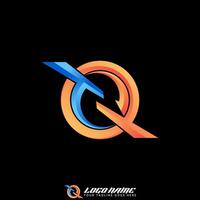 Logo design graphic concept creative premium stock image graphic initial TQ QT TT font arrow techno sport science monogram typography branding vector