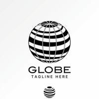 Logo design graphic concept creative premium stock image graphic unique swoosh cut circle globe earth world sphere planet explore orbit space vector