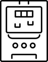A line style icon of pachinko game vector